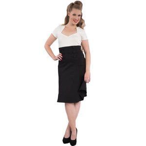Steady Nora black fit and flare skirt size L